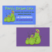 Funny planten cartoon tuinzorg visitekaartje (Voorkant / Achterkant)