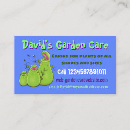 Funny planten cartoon tuinzorg visitekaartje