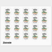 Funny planten succulent potcacti cactus vierkante sticker (Vel)