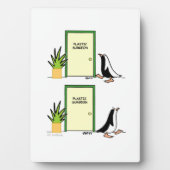 Funny Plastic chirurg Cartoon Cute Penguin Fotoplaat (voorkant)