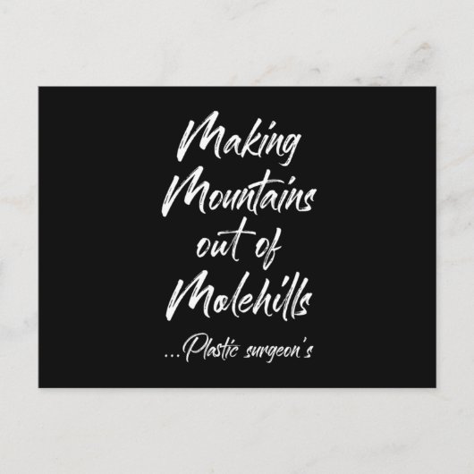 Funny Plastic Surgeon Saying Cosmetic Surgery Gift Briefkaart (Voorkant)