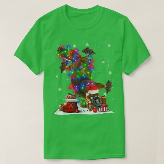 Funny Platypus Tree kerstlampjes Pajama M T-shirt (Design voorkant)
