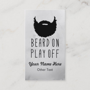 Funny Play-off Beard Custom Visitekaartjes