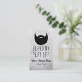 Funny Play-off Beard Custom Visitekaartjes (Staand voorkant)