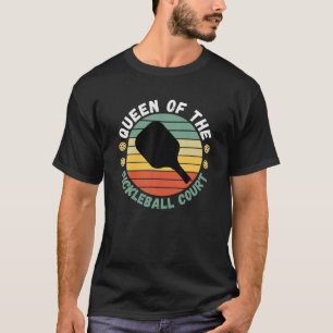 Funny Player Paddle Mannen koningin van Pickleball T-shirt