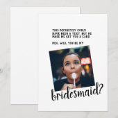 Funny Playful Bridesmaid Request Card Kaart (Voorkant / Achterkant)