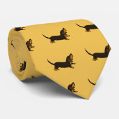 Funny Playful Dachshund Dog Stropdas (Opgerold)