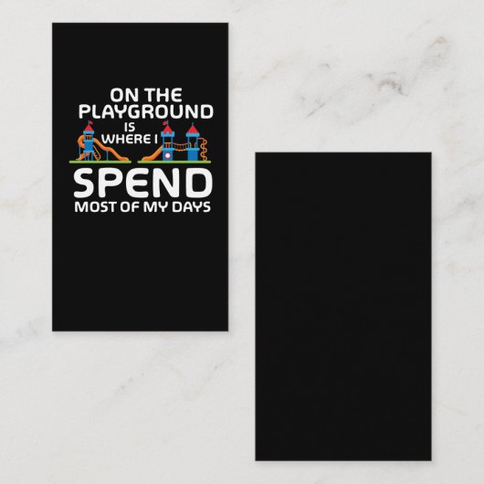 Funny Playground Quottes - Kinder Funny playpark Visitekaartje (Voorkant / Achterkant)