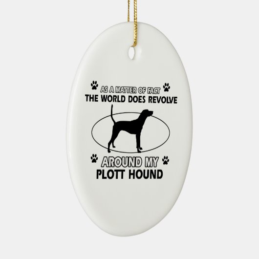 Funny PLOTT HOUND design Keramisch Ornament (Rechts)