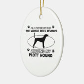 Funny PLOTT HOUND design Keramisch Ornament (Links)