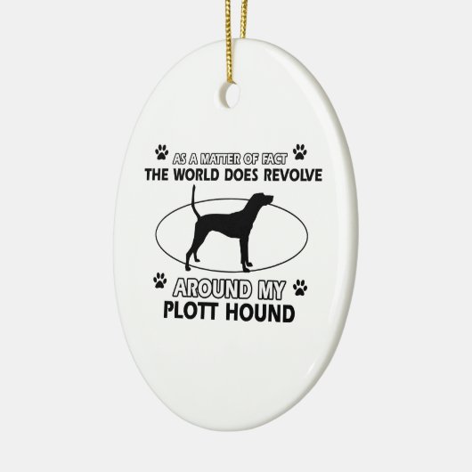 Funny PLOTT HOUND design Keramisch Ornament (Links)