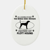 Funny PLOTT HOUND design Keramisch Ornament (Voorkant)