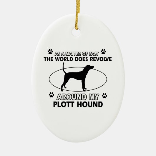 Funny PLOTT HOUND design Keramisch Ornament (Voorkant)