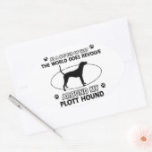Funny PLOTT HOUND design Ovale Sticker (Envelop)