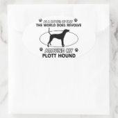Funny PLOTT HOUND design Ovale Sticker (Tas)