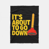 Funny Plumber Art Plumber Pefitters Plunger Humor  Fleece Deken (Voorkant)