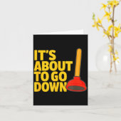 Funny Plumber Art Plumber Pefitters Plunger Humor  Kaart (Gele Bloem)