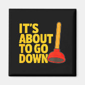 Funny Plumber Art Plumber Pefitters Plunger Humor Magneet (Voorkant)