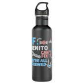 Funny plumber custom name if Benito can't fix it w Waterfles (Voorkant)