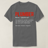 Funny Plumber Definition Gift T-shirt (Design voorkant)