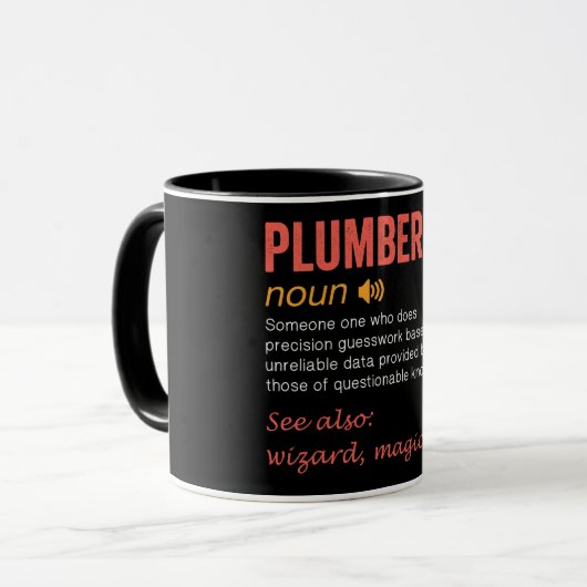 Funny Plumber Definition Mok (Voorkant links)