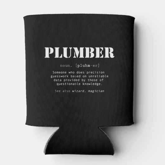Funny Plumber Dictionary Definition Blikjeskoeler (Achterkant)