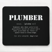 Funny Plumber Dictionary Definition Muismat (Voorkant)