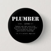 Funny Plumber Dictionary Definition Ronde Button 5,7 Cm (Voorkant)