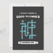 Funny Plumber Feestdagenkaart (Voorkant)