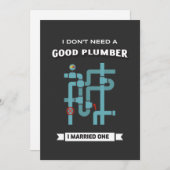 Funny Plumber Feestdagenkaart (Voorkant / Achterkant)