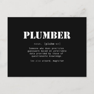 Funny Plumber Gift - Dictionary Definition Briefkaart