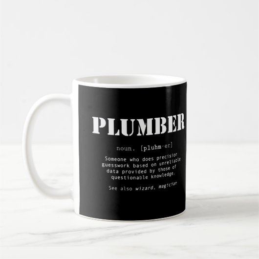 Funny Plumber Gift - Dictionary Definition Koffiemok (Links)