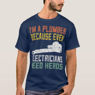 Funny Plumber Giften for Men Retro Plumbing T-shirt