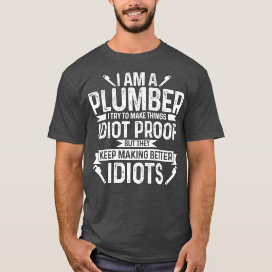 Funny Plumber Gifts  Apparel Premium T-shirt (Voorkant)