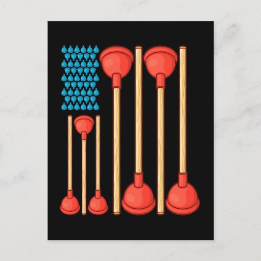 Funny Plumber Gifts Mannen American Flag Plumber Briefkaart (Voorkant)