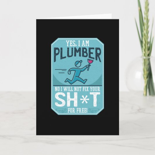 Funny Plumber Kaart (Voorkant)