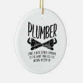 Funny Plumber Keramisch Ornament (Rechts)