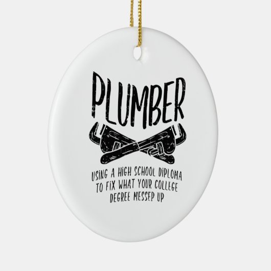 Funny Plumber Keramisch Ornament (Rechts)