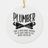Funny Plumber Keramisch Ornament (Voorkant)