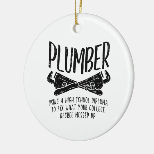 Funny Plumber Keramisch Ornament (Links)