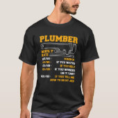 Funny Plumber Mannen Plumber Hourly Rate Plumber T-shirt (Voorkant)