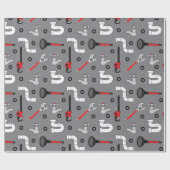 Funny Plumber-plug-tools, Birthday Cadeaupapier (Vlak)