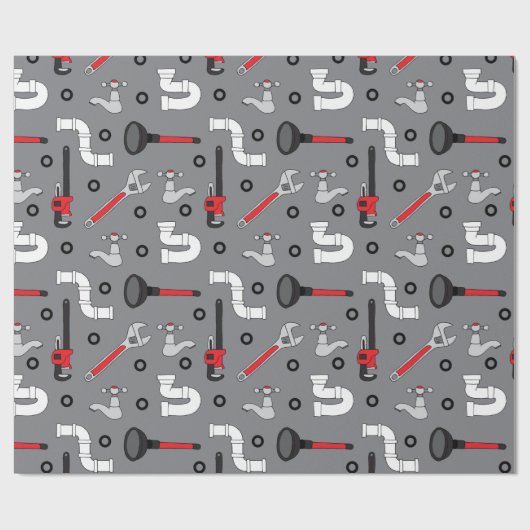 Funny Plumber-plug-tools, Birthday Cadeaupapier (Vlak)