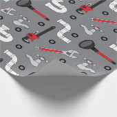 Funny Plumber-plug-tools, Birthday Cadeaupapier (Hoek)