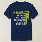 Funny Plumber Plumbing Pipeter Drain Surgeon Diste T-shirt (Design voorkant)