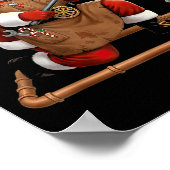 Funny Plumber Santa Christmas Graphic  Poster (Hoek)