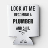 Funny Plumber T-Shirt Gift Plumbing Shirt Blikjeskoeler (Achterkant)