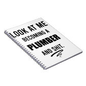 Funny Plumber T-Shirt Gift Plumbing Shirt Notitieboek (Rechterzijde)
