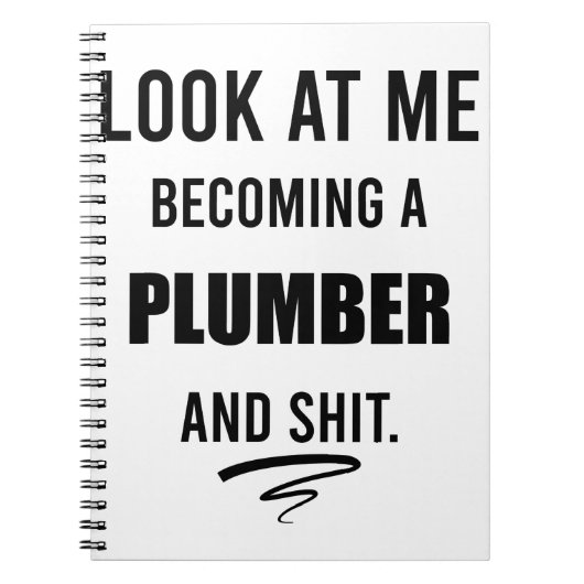 Funny Plumber T-Shirt Gift Plumbing Shirt Notitieboek (Voorkant)