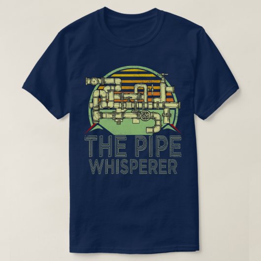 Funny Plumber the Pipe Whisperer Retro Dis T-shirt (Design voorkant)